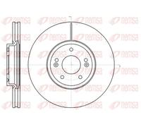 2x Disco freno Assale anteriore ventilato 61102.10 REMSA per KIA HYUNDAI