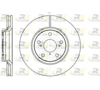 2x Disco freno Assale anteriore ventilato 61121.10 ROADHOUSE per TOYOTA AURIS