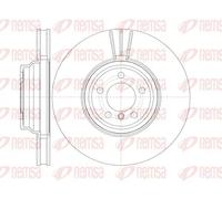 2x Disco freno Assale anteriore ventilato 61132.10 REMSA per BMW 7
