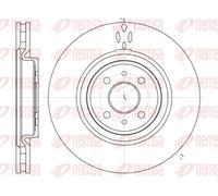 2x Disco freno Assale anteriore ventilato 61151.10 REMSA per FIAT COUPE