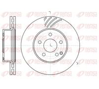 2x Disco freno Assale anteriore ventilato 61184.10 REMSA per MERCEDES-BENZ