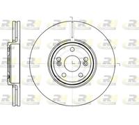 2x Disco freno Assale anteriore ventilato 61234.10 ROADHOUSE per RENAULT