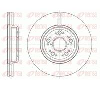 2x Disco freno Assale anteriore ventilato 61252.10 REMSA per LEXUS LS