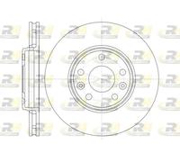 2x Disco freno Assale anteriore ventilato 61344.10 ROADHOUSE per RENAULT