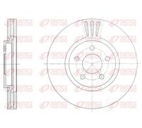 2x Disco freno Assale anteriore ventilato 61370.10 REMSA per CHRYSLER PT CRUISER