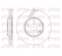 REMSA Disco freno 61405.10 Assale anteriore Ventilato Ø330 mm 2x