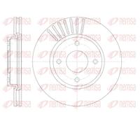 REMSA Disco freno 61410.10 anteriore ventilato Ø279,8 mm 2x per Nissan Tiida 1.6