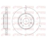 REMSA 2x Disco Frontale Ø280mm Ventilato per Mercedes Citan Mixto 415 KW0/1