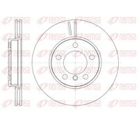 2x Disco freno Assale anteriore ventilato 61439.10 REMSA per MINI MINI PACEMAN
