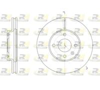 2x Disco freno Assale anteriore ventilato 61456.10 ROADHOUSE per CHEVROLET