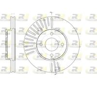2x Disco freno Assale anteriore ventilato 61467.10 ROADHOUSE per NISSAN MICRA IV