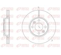 2x Disco freno Assale anteriore ventilato 61474.10 REMSA per RENAULT
