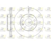 2x Disco freno Assale anteriore ventilato 61478.10 ROADHOUSE per DACIA DUSTER