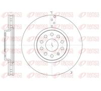 2x Disco freno Assale anteriore ventilato 61479.10 REMSA per VW SEAT