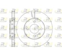 2x Disco freno Assale anteriore ventilato 61484.10 ROADHOUSE per VW SEAT SKODA