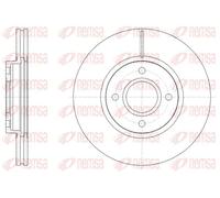 2x Disco freno Assale anteriore ventilato 61502.10 REMSA per FORD FIESTA VI