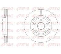 2x Disco freno Assale anteriore ventilato 61512.10 REMSA per JEEP