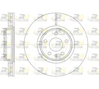 2x Disco freno Assale anteriore ventilato 61543.10 ROADHOUSE per AUDI A6 C7 Q5