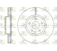 2x Disco freno Assale anteriore ventilato 61562.10 ROADHOUSE per FORD MONDEO IV