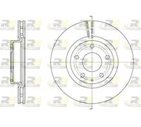 2x Disco freno Assale anteriore ventilato 61574.10 ROADHOUSE per MAZDA 3 CX-3