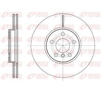 2x Disco freno Assale anteriore ventilato 61596.10 REMSA per BMW MINI