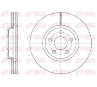 2x Disco freno Assale anteriore ventilato 61603.10 REMSA per FORD S-MAX