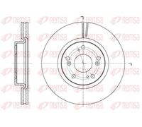 2x Disco freno Assale anteriore ventilato 61653.10 REMSA per HONDA CIVIC IX