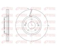 2x Disco freno Assale anteriore ventilato 61663.10 REMSA per SSANGYONG KORANDO