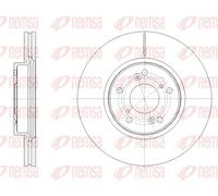 2x Disco freno Assale anteriore ventilato 62108.10 REMSA per HONDA HR-V