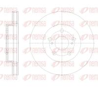 2x Disco freno Assale anteriore ventilato 62125.10 REMSA