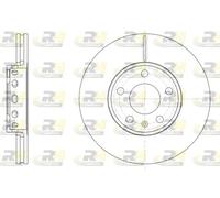 2x Disco freno Assale anteriore ventilato 6328.10 ROADHOUSE per AUDI VW SKODA