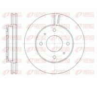 2x Disco freno Assale anteriore ventilato 6394.10 REMSA per MITSUBISHI VOLVO KIA