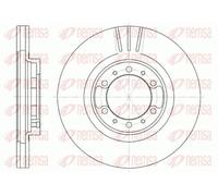 2x Disco freno Assale anteriore ventilato 6462.10 REMSA per MITSUBISHI PAJERO I