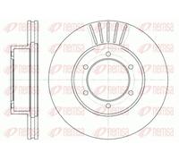 2x Disco freno Assale anteriore ventilato 6501.10 REMSA per TOYOTA 4 RUNNER II