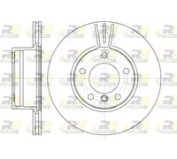 2x Disco freno Assale anteriore ventilato 6514.10 ROADHOUSE per BMW 5 5 Touring