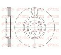 2x Disco freno Assale anteriore ventilato 6544.10 REMSA per AUDI VW SKODA SEAT