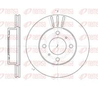 2x Disco freno Assale anteriore ventilato 6557.10 REMSA per PROTON MITSUBISHI
