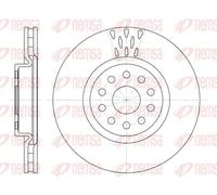 2x Disco freno Assale anteriore ventilato 6563.10 REMSA per LANCIA ALFA ROMEO