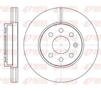 2x Disco freno Assale anteriore ventilato 6573.10 REMSA per DAEWOO NUBIRA