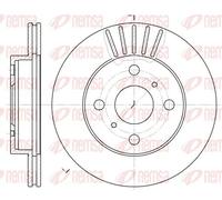 2x Disco freno Assale anteriore ventilato 6618.10 REMSA per TOYOTA YARIS