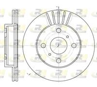 2x Disco freno Assale anteriore ventilato 6618.10 ROADHOUSE per TOYOTA YARIS