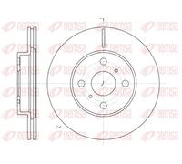 Remsa Disco freno 6635.10 Anteriore Ventilato Ø255 mm 2 pezzi per BMW 1er, X1, Toyota Yaris E81/E87