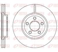 2x Disco freno Assale anteriore ventilato 6637.10 REMSA per CHRYSLER PT CRUISER