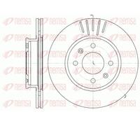 2x Disco freno Assale anteriore ventilato 6666.10 REMSA per HYUNDAI GETZ