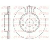 2x Disco freno Assale anteriore ventilato 6670.10 REMSA per LAND ROVER OPEL