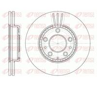 2x Disco freno Assale anteriore ventilato 6673.10 REMSA per MAZDA 6 Hatchback