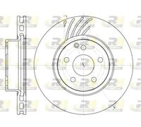 2x Disco freno Assale anteriore ventilato 6677.10 ROADHOUSE per MERCEDES-BENZ
