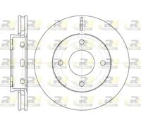 2x Disco freno Assale anteriore ventilato 6680.10 ROADHOUSE per SMART MITSUBISHI