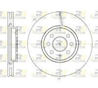 2x Disco freno Assale anteriore ventilato 6685.10 ROADHOUSE per OPEL ASTRA H