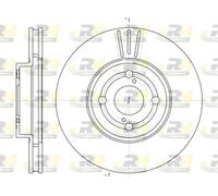 2x Disco freno Assale anteriore ventilato 6703.10 ROADHOUSE per TOYOTA COROLLA